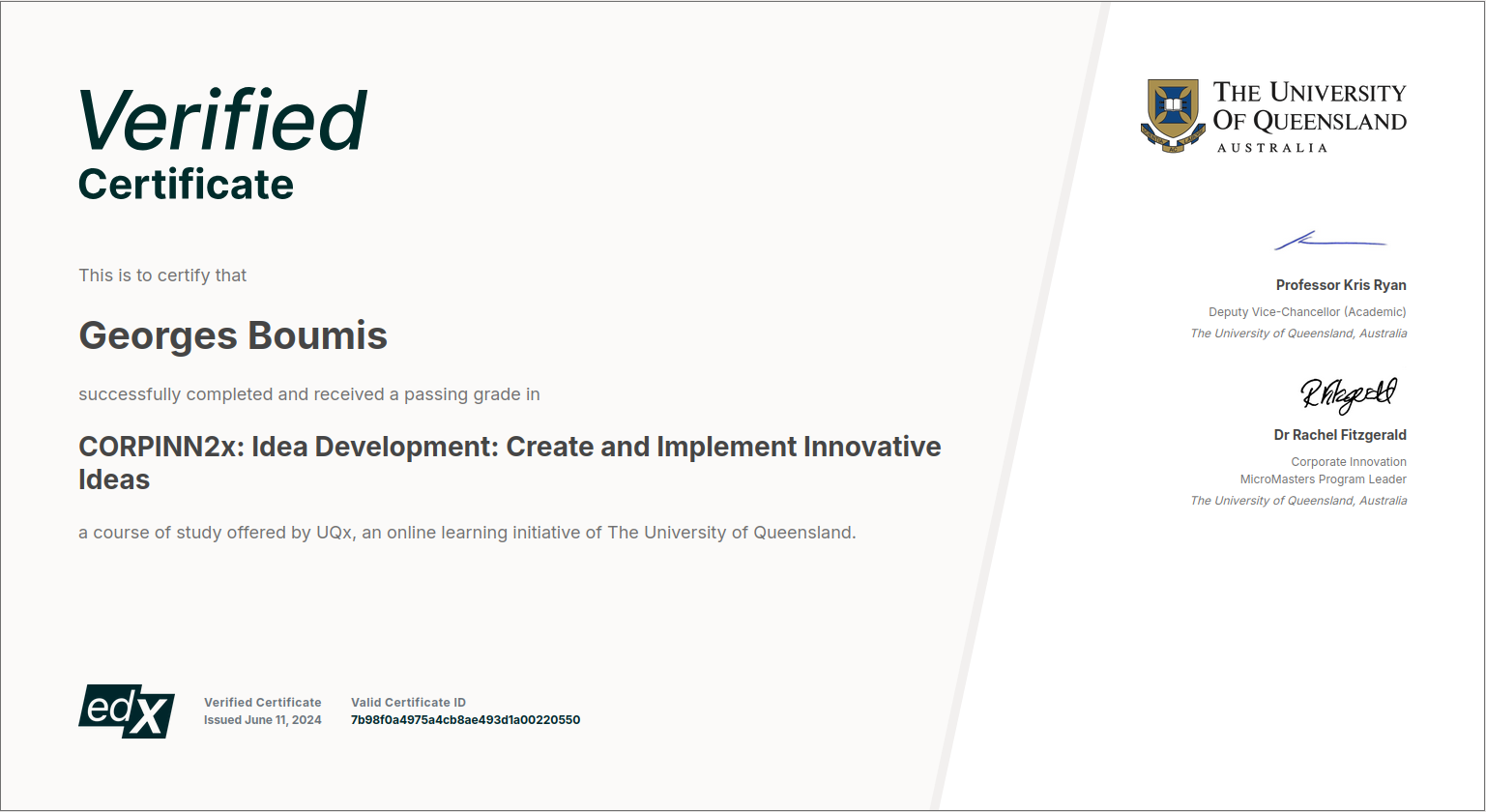 CORPINN2x: Idea Development: Create and Implement Innovative Ideas